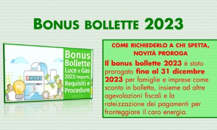 BONUS BOLLETTE 2023