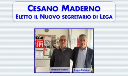 ELETTO IL NUOVO SEGREATARIO SPI CGIL A CESANO MADERNO